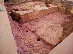 Archaeological excavation pit of Todos los Santos (諸聖堂) near Fort San Salvador