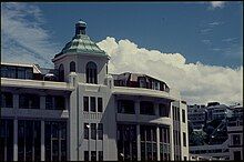 photo of green turret on a building