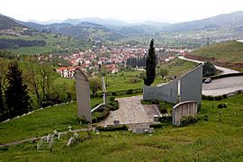 Kalavryta, as seen from the memorial site.