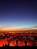 Ensanche de Vallecas in Madrid at sunset