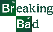 A green montage with the name "Breaking Bad" written on it—the "Br" in "Breaking" and the "Ba" in "Bad" are denoted by the chemical symbols for bromine and barium