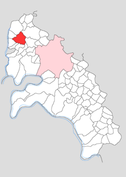 Map showing Nagau in Firozabad block