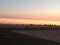 Seen from Lufthansa's former ramp looking north, the commercial parking and the OAA parking