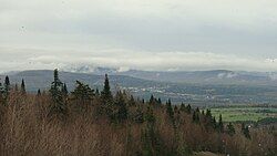 Notre-Dame-des-Bois, Québec (Canada). View from the road to the summit of Mont-Mégantic.