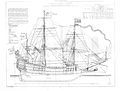 Detailed drawing of the ship