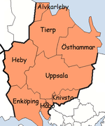 Fjuckby within Uppsala County