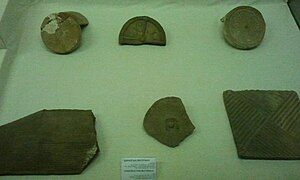 Roof tiles in a museum