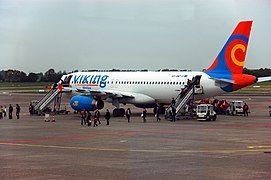 A Viking Hellas Airbus A320 at Rotterdam Airport, Netherlands (2010)