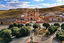 Church of San Pedro Apostol de Tisco, with Plaza in foreground