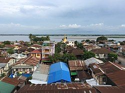 View of the town towards the river