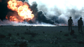 One of the Kuwaiti oil fires in 1991