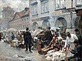 Egg market in the late 19th century, by Luděk Marold