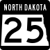 North Dakota Highway 25 marker