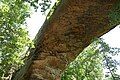 The natural arch of the bridge as seen from below.