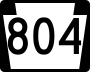 Pennsylvania Route 804 marker