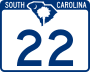 South Carolina Highway 22 marker