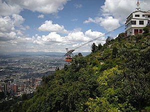 Cable car on Monserrate