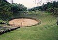 Bullfighting (Tōgyū) arena. Okinawa is the home of a form of bullfighting sometimes compared to sumo.