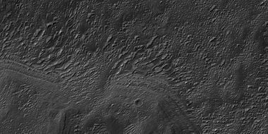 Close view of previous image showing layers, as seen by HiRISE under HiWish program and enlarged with HiView