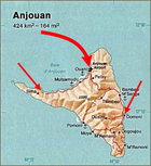 Map of invasion of Anjouan