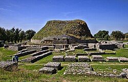 The Dharmarajika Stupa, a Mauryan-era Buddhist stupa near the city of Taxila (2010)