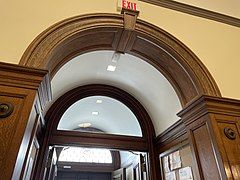 Arches above entrance of the Mount Washington branch of the Carnegie Library of Pittsburgh