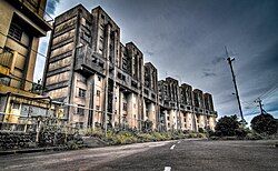 Abandoned apartment buildings on Ikeshima