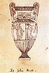 Tracing of an engraving of the Sosibios vase by John Keats