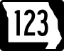 Route 123 marker