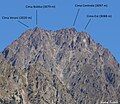 The four summits of Monte Matto (southern face)