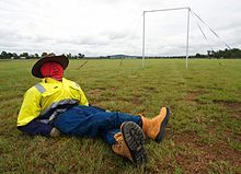 Outback Joe relaxes at the 2010 UAV Challenge