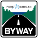 Pure Michigan Byway marker