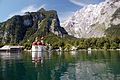 Image 11The St. Bartholomew's chapel on the Königssee in Bavaria is a popular tourist destination. (from Alps)