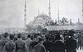 Present-day Turkish flag during protests against Istanbul's occupation, 1919