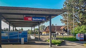 Canopy-covered underpass at station platform