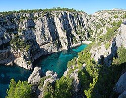 Calanques National Park between Marseille and Cassis, in Bouches-du-Rhône