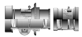 Cross section view of Petzval objectives: Portrait objective (German Porträtobjektiv) and ocular lens (German Orthoskop).