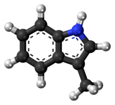 3D skatole molecule.