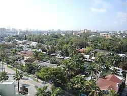 Southeastward view of Spring Garden toward the Miami River