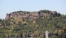 Rocky outcrop with fortress ruins