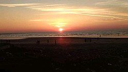 Sunset over Umargam Beach