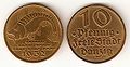 Free City of Danzig: 10 pfennig 1932