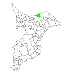 Location of Shimofusa in Chiba Prefecture