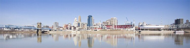 Cincinnati skyline.