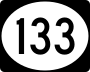 Route 133 marker