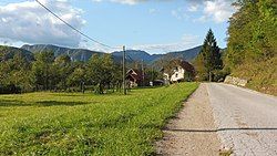 The village of Gladloka in Kostel municipality, Slovenia