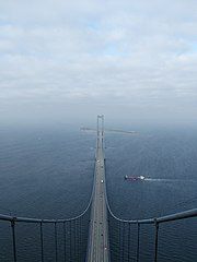 The East Bridge from the top of the eastern pylon