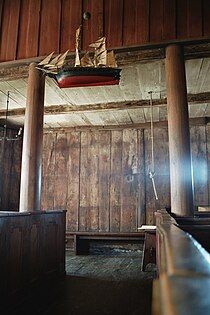 The nave and second votive ship seen from the altar