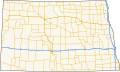 a map of North Dakota highways to use as a base map