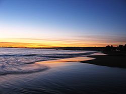 Sunset at Seacliff State Beach in Aptos